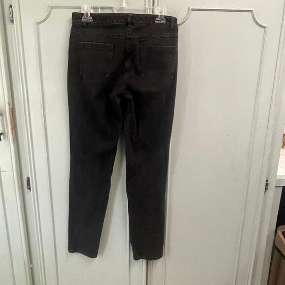 J. McLaughlin Black Jeans Size 8 Straight Fit Minimalist Preppy Coastal Classic - Picture 4 of 5